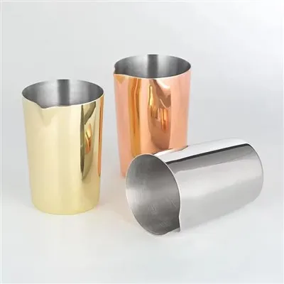 Copo de mistura de coquetel de aço inoxidável antigo para bar