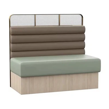 Assentos de cabine de vinil estofados para café restaurante